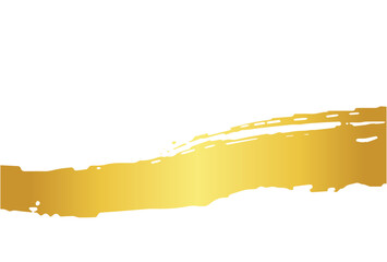 筆書きした金色の掠れた線