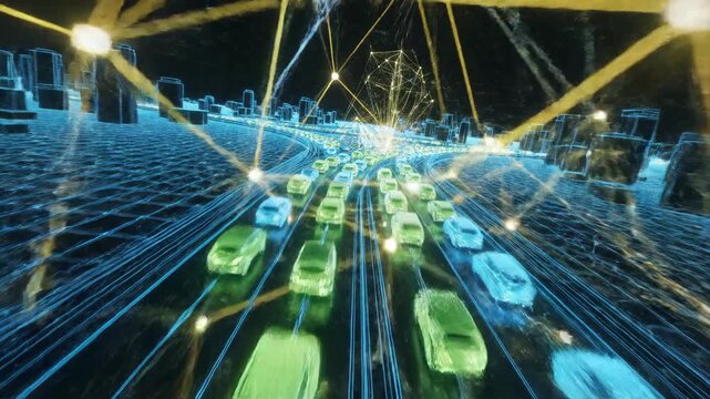 Creating a Futuristic Cityscape with Moving Traffic