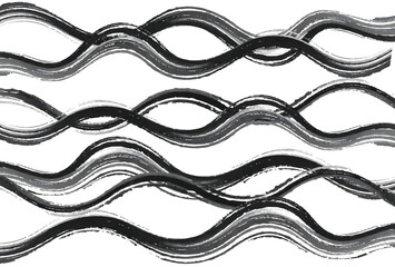 筆書きした波線の背景素材イラスト © Dahlia