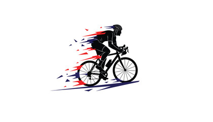 Cyclist Riding Fast on Bicycle with Motion Blur © Naseem