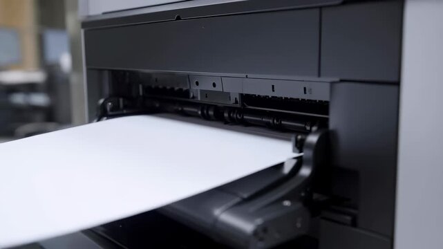 Fast Document Printing: Watch a Modern Office Printer in Action