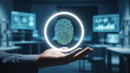 Biometric Security and Digital Identity Verification Concept