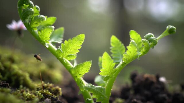 Mesmerizing Fiddlehead Fern Unfurls: Nature's Time-Lapse Growth