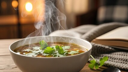 Steaming Hot Bowl of Soup.
