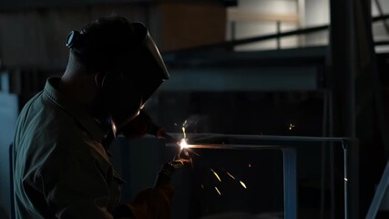 Mesmerizing Welding: Sparks Fly in Expert Metal Fabrication