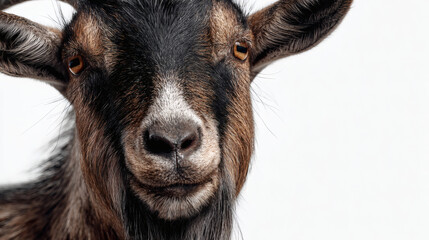 Fototapeta premium Goat Face Close Up Long Hair