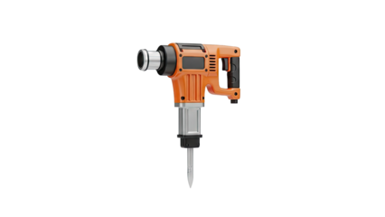 Orange and Silver Jackhammer with Pointed Bit