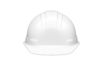 White hard hat showing safety, protection, and industrial work equipment, a hardhat for construction worker protection