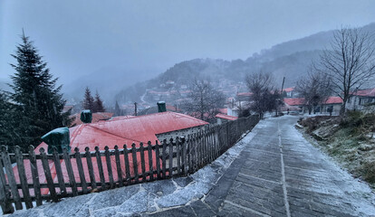 milia village in ioannina perfecture greece