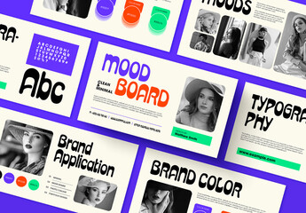 Creative Brand Mood Board Presentation with Modern Layout