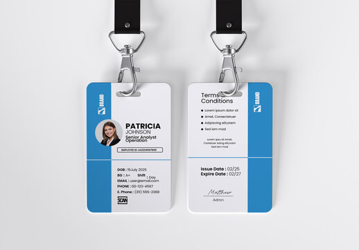Corporate Employee ID Card Design Template