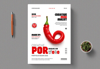 Creative Minimalist Portfolio Cover Design