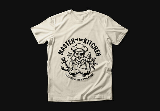 Master Of The Kitchen Vintage Chef T Shirt Design