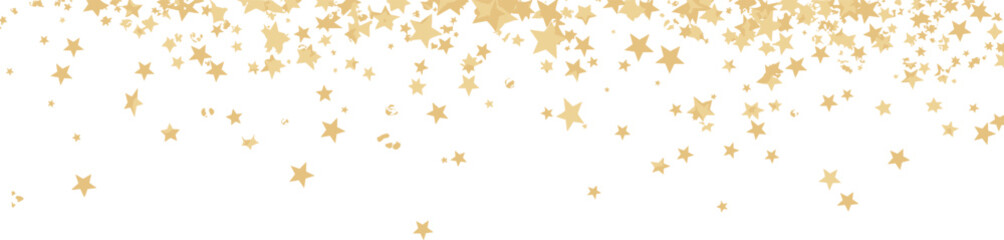 Scattered gold star confetti background, elegant festive decoration pattern, luxury celebration backdrop, minimalist holiday design for events
