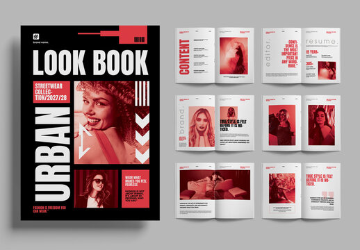 Urban Fashion Lookbook Magazine Design with Modern Editorial Layout