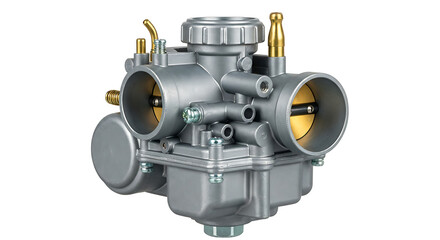 Precise engineering of a modern metallic carburetor, a vital component for efficient internal combustion engines