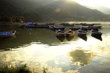 Landscape in Phewa lake, Pokhara