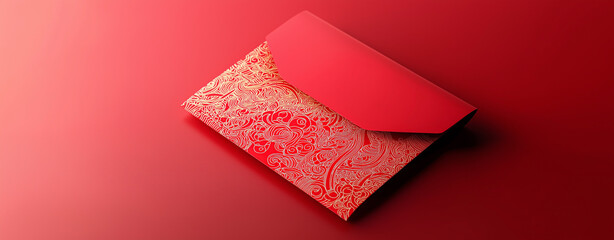 Red envelope gold chinese new year money luck prosperity celebration