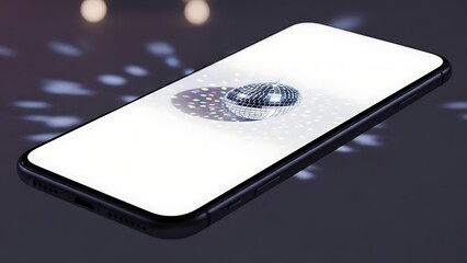Smartphone with Holographic DNA Helix Projection and Light Bokeh Effect