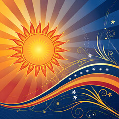 creative background with powerful and bright abstr