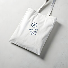 white tote bag mockup with logo