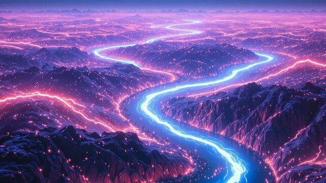 Earth Moon City Aerial View with Sky Clouds and Horizon