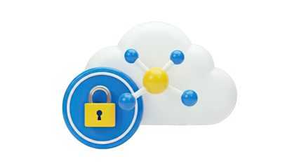 Cloud Security and Network Connectivity Icon