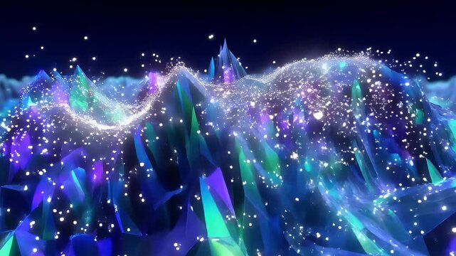 Bright fireworks lighting up a starry night sky during a colorful celebration