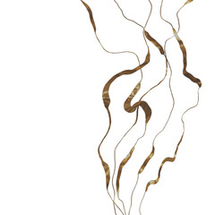 Fototapeta premium Elegant Golden Wavy Lines on Black Background Abstract Luxury Concept