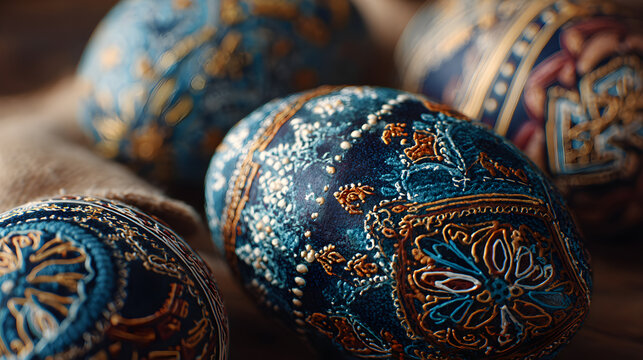 easter eggs in a basket - Powered by Adobe