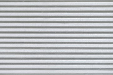 Grey corrugated zinc sheet texture with horizontal lines