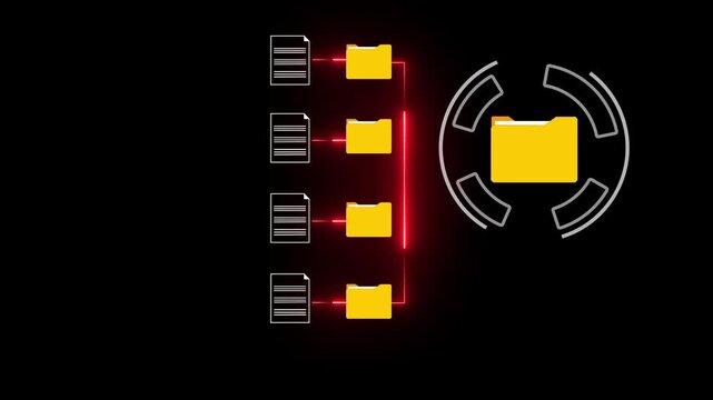Document Management System (DMS). Corporate business technology and documentation in enterprise with ERP. Software for archiving, Document database and process automation to efficiently manage files.