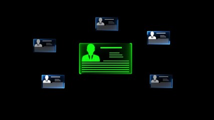 Business hiring and recruitment selection. HR. Human Resource technology management, Choice of employee leader from online and modern technologies for simplifying the human resources system