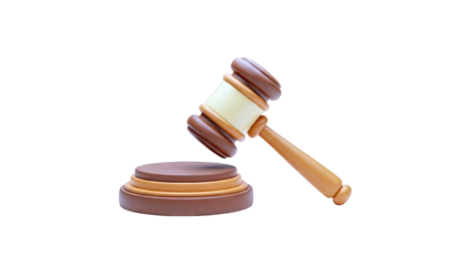 3D Rendered Gavel and Sounding Block