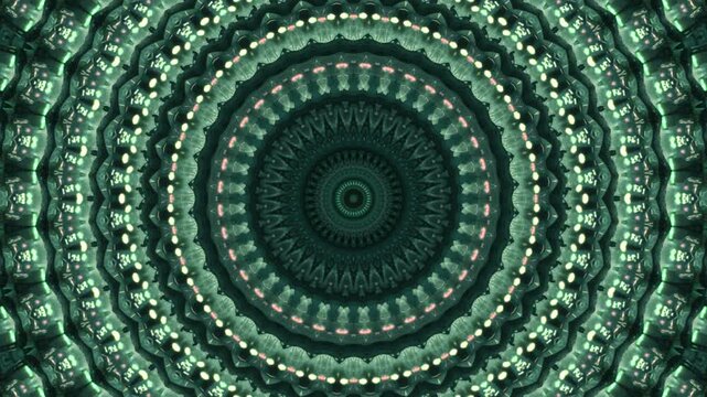 4K Colorful kaleidoscope background. Abstract multicolored motion graphics background for yoga specialist, astrology, art therapist, night club, music video.