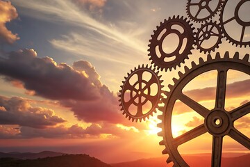 gears on the background