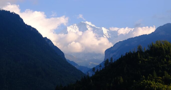 Paragliding in Switzerland with the iconic Jungfrau peak