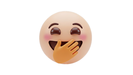 Laughing with Hand Covering Mouth Emoji