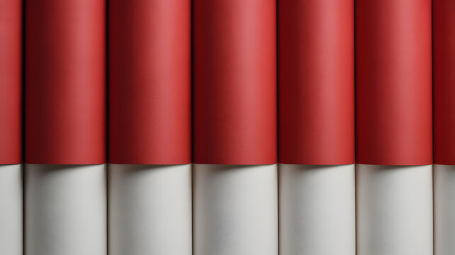 Red and white colored pencils - Powered by Adobe