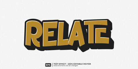 Editable Relate 3D Cartoon Text Effect for February Friendship | Premium Font Template
