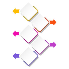 Infographic template with 5 steps, Used for process diagram, presentations.