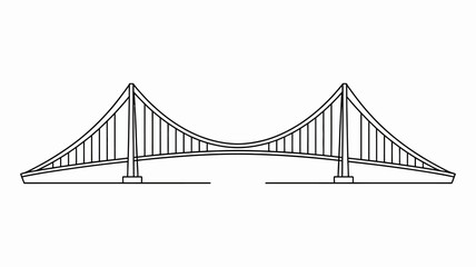 Twin suspension bridges