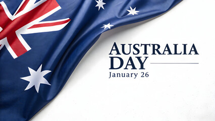 Australian flag on Australia Day January 26