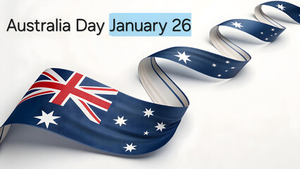 Australian flag ribbon for Australia Day celebrations