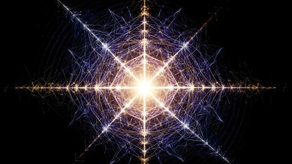 Vibrant starburst pattern with radiant light