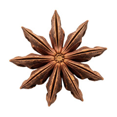 Star Anise Spice Isolated Black Background Macro