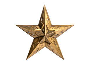 Ornate golden five-pointed star with intricate detailing