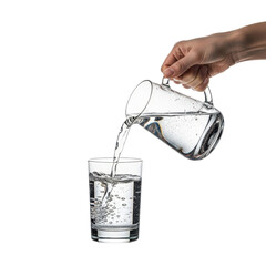 Hand Pouring Water Into Glass