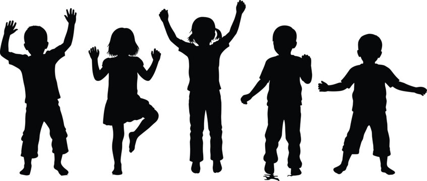 kids hands up clipart