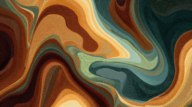 Abstract Swirl Pattern and Texture in Warm Autumn Colors for Background Design - Powered by Adobe